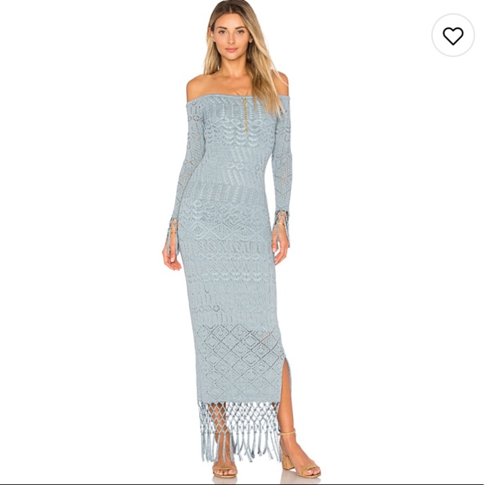 X Revolve Rose Dress fringe bottom dress.